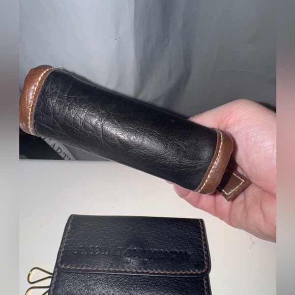 Vintage Leather Mannini by Master" 6 key fold snap closure wallet made in Italy - Picture 9 of 13